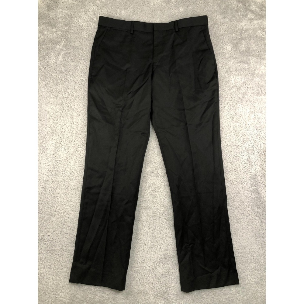 Express Pants Men's 36x32 (Tag 34x32) Black Photographer Wool Blend